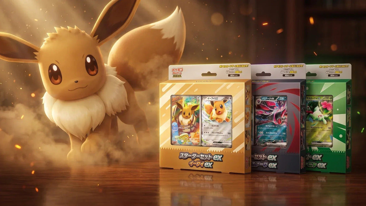 Pokémon MEGA Starter Set ex: Evoli, Zoroark & Maskagato im Check - Pokitrio