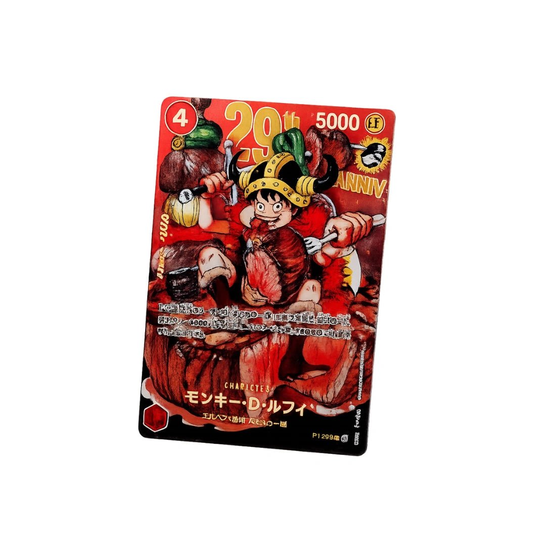 29th anniversary Weekly Shonen Jump Red Character P-159 Luffy Magazine Promo Card - Japanisch - Pokitrio