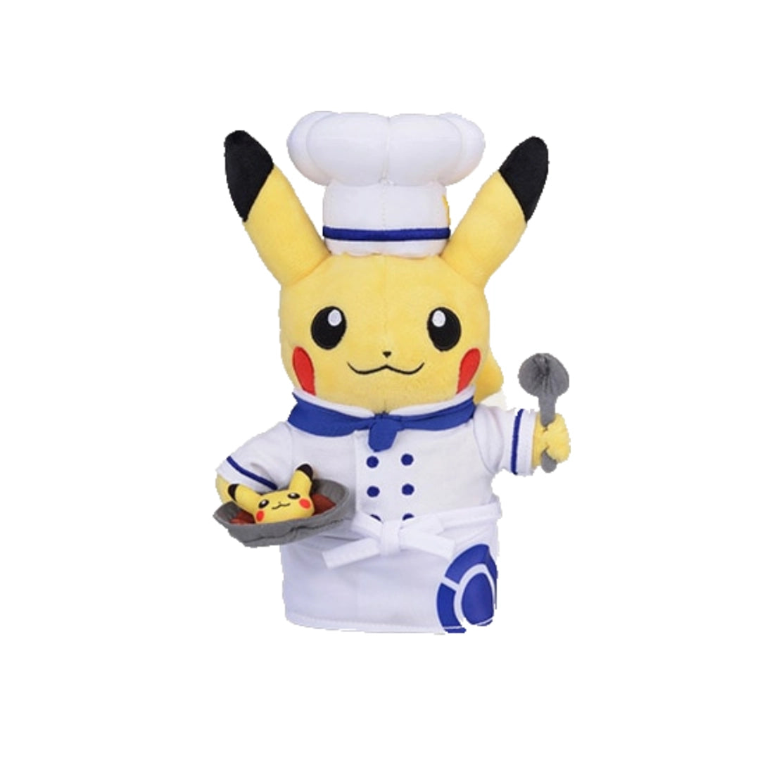 Pokémon Café Pikachu Koch Plüsch (groß, weiss) – bei Pokitrio kaufen
